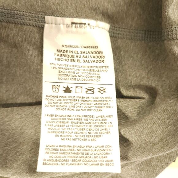 Nike Dri-Fit Womens Large Gray Grey Swoosh Graphic Tank Top Scoop Neck - Picture 4 of 6